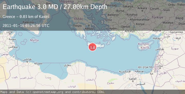 Map of CRETE, GREECE