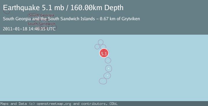 Map of SOUTH SANDWICH ISLANDS REGION