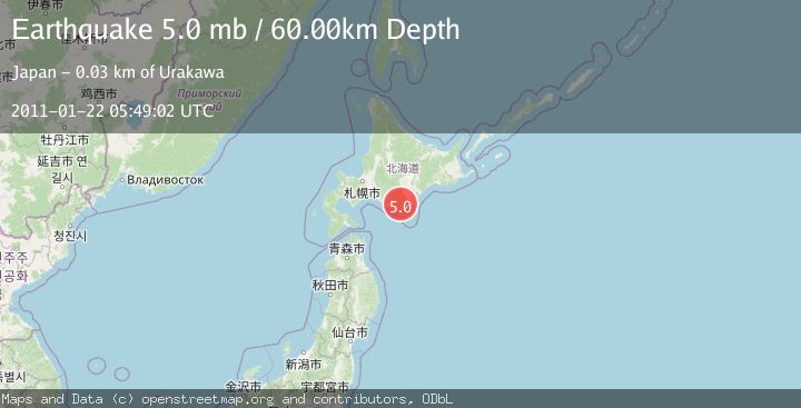 Map of HOKKAIDO, JAPAN REGION