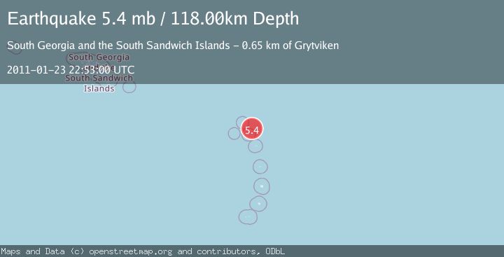 Map of SOUTH SANDWICH ISLANDS REGION