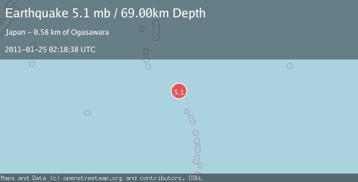 Map of VOLCANO ISLANDS, JAPAN REGION