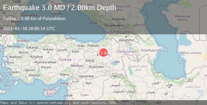 Map of EASTERN TURKEY