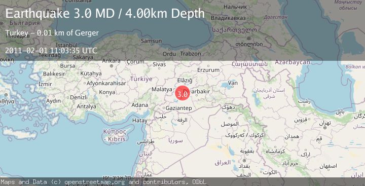 Map of EASTERN TURKEY
