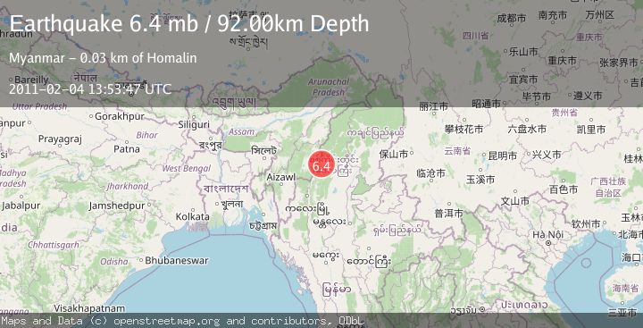 Map of MYANMAR-INDIA BORDER REGION