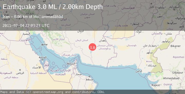 Map of SOUTHEASTERN IRAN