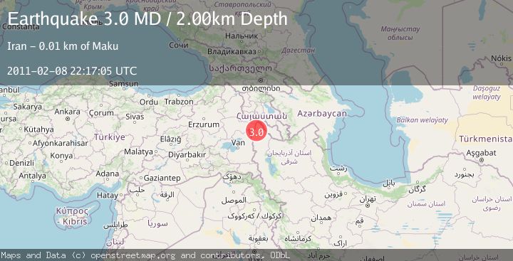Map of TURKEY-IRAN BORDER REGION