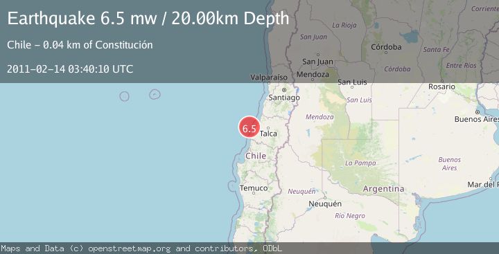 Map of OFFSHORE MAULE, CHILE