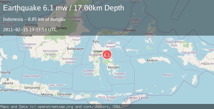 Map of SULAWESI, INDONESIA