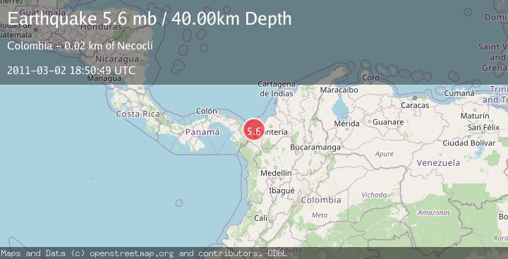 Map of NEAR NORTH COAST OF COLOMBIA