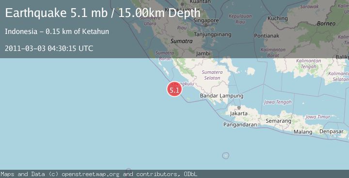 Map of SOUTHERN SUMATRA, INDONESIA