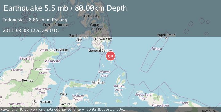 Map of KEPULAUAN TALAUD, INDONESIA