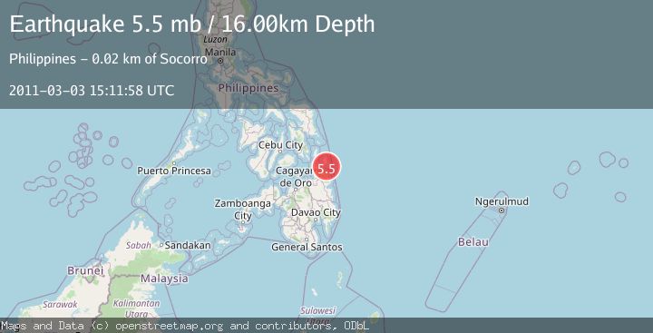 Map of MINDANAO, PHILIPPINES