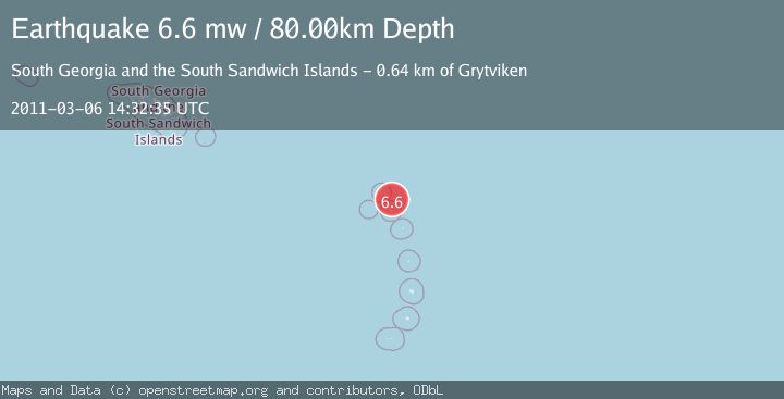 Map of SOUTH SANDWICH ISLANDS REGION