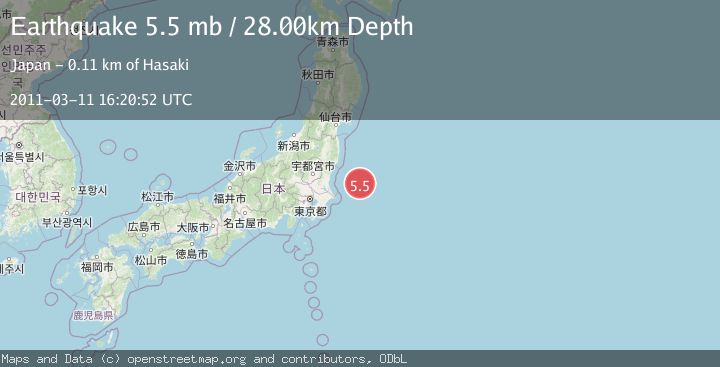 Map of NEAR EAST COAST OF HONSHU, JAPAN