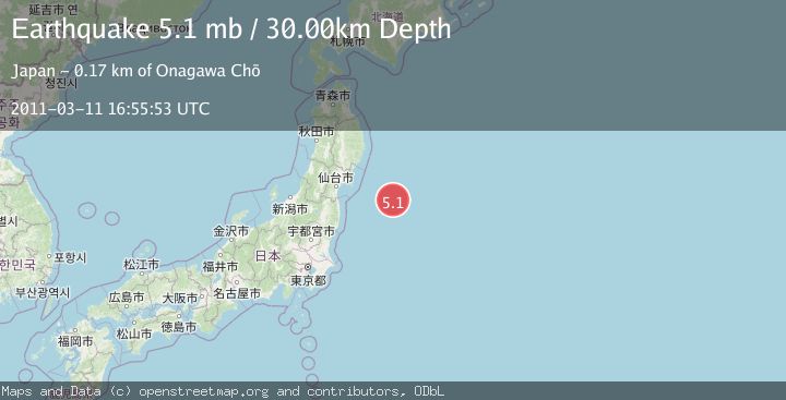 Map of OFF EAST COAST OF HONSHU, JAPAN
