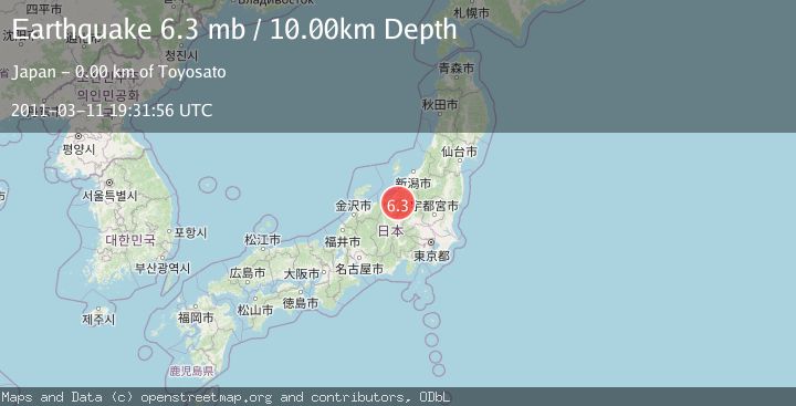 Map of EASTERN HONSHU, JAPAN