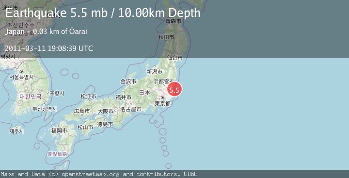Map of NEAR EAST COAST OF HONSHU, JAPAN