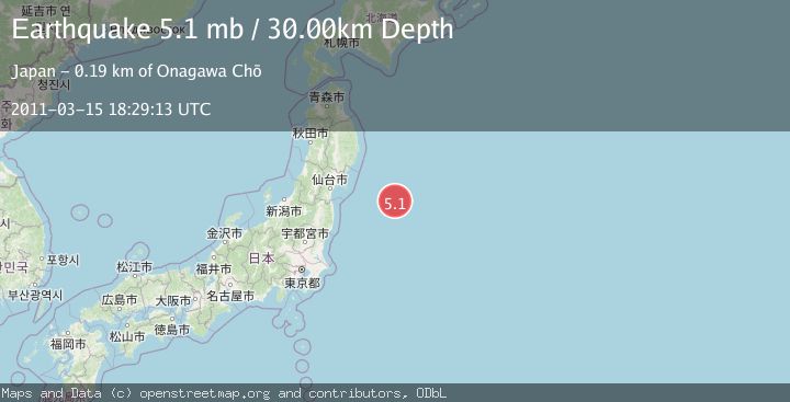 Map of OFF EAST COAST OF HONSHU, JAPAN