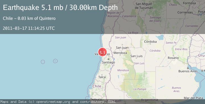Map of OFFSHORE VALPARAISO, CHILE