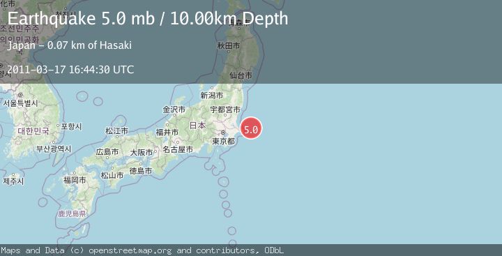 Map of NEAR EAST COAST OF HONSHU, JAPAN