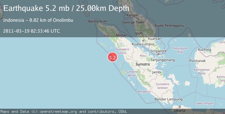 Map of NIAS REGION, INDONESIA