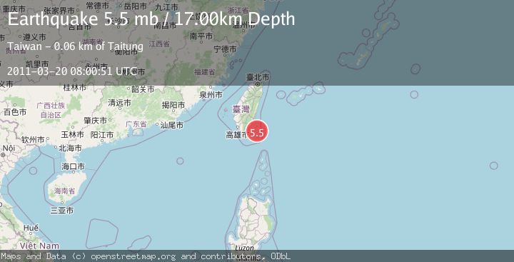 Map of TAIWAN REGION