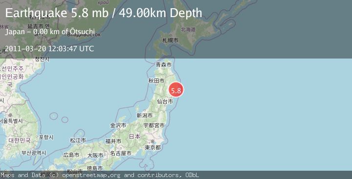 Map of EASTERN HONSHU, JAPAN