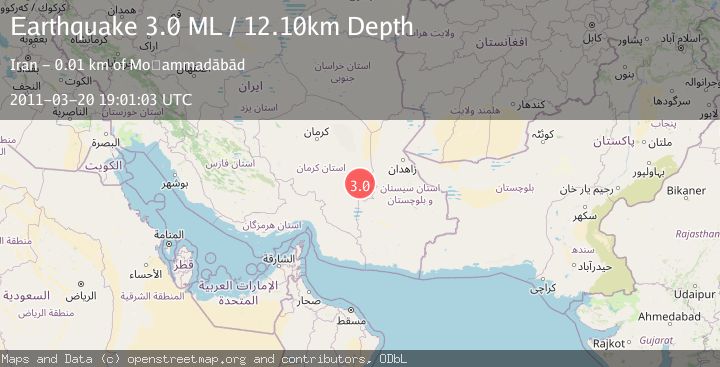 Map of SOUTHEASTERN IRAN