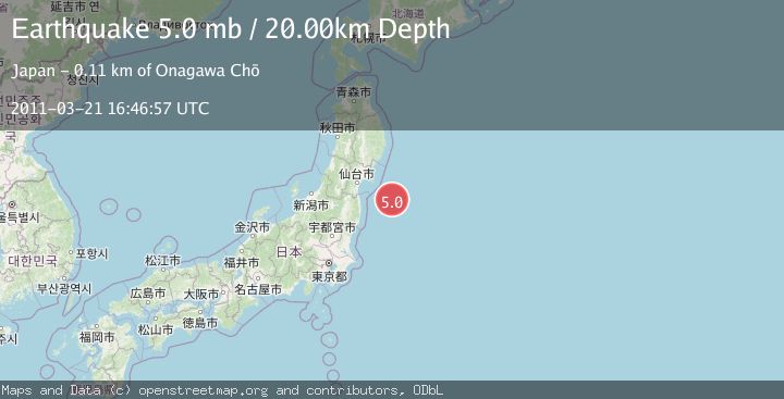 Map of OFF EAST COAST OF HONSHU, JAPAN