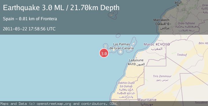 Map of CANARY ISLANDS, SPAIN REGION