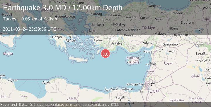Map of EASTERN MEDITERRANEAN SEA