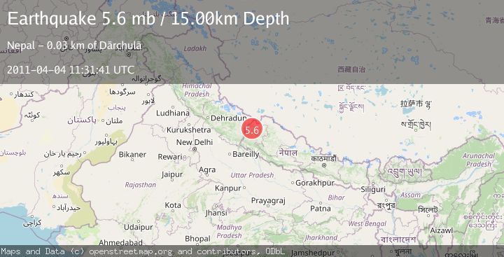 Map of NEPAL-INDIA BORDER REGION