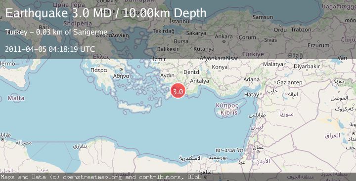 Map of DODECANESE ISLANDS, GREECE