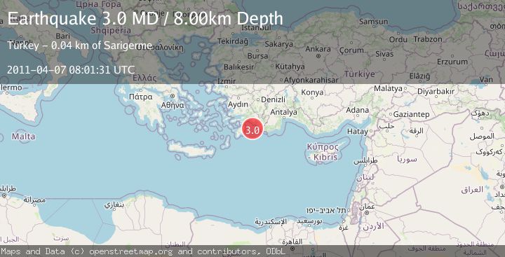 Map of DODECANESE ISLANDS, GREECE