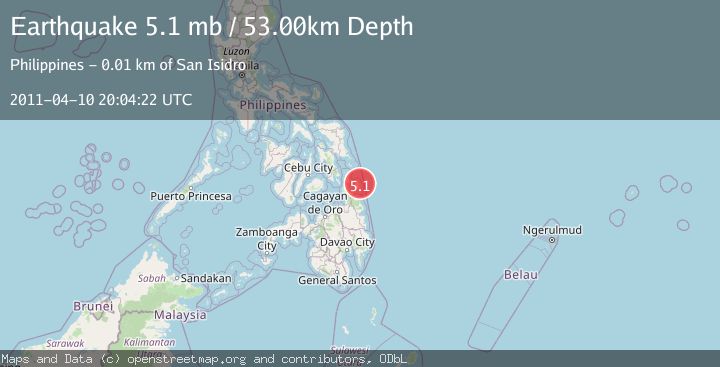 Map of MINDANAO, PHILIPPINES