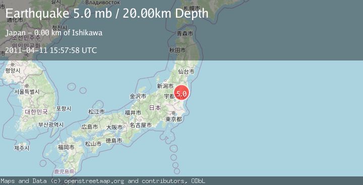 Map of EASTERN HONSHU, JAPAN