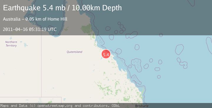 Map of QUEENSLAND, AUSTRALIA