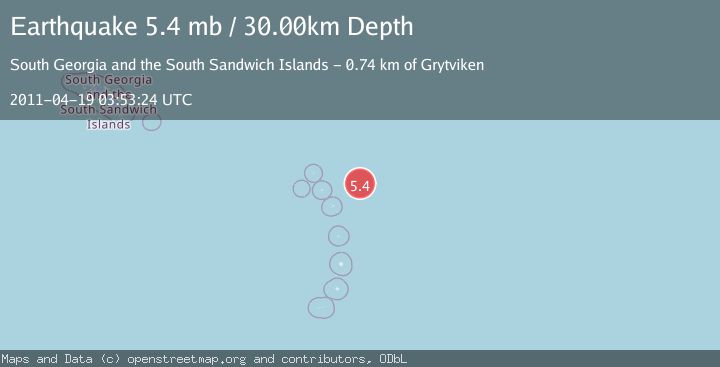 Map of SOUTH SANDWICH ISLANDS REGION