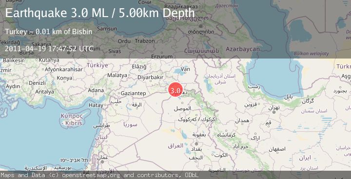 Map of TURKEY-SYRIA-IRAQ BORDER REGION
