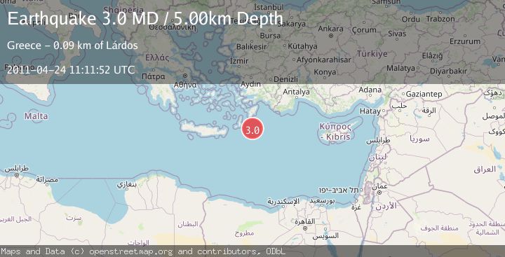 Map of DODECANESE ISLANDS, GREECE