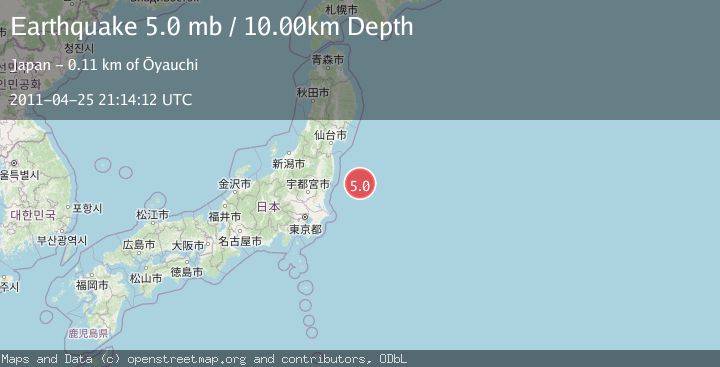 Map of OFF EAST COAST OF HONSHU, JAPAN