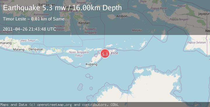 Map of EAST TIMOR REGION