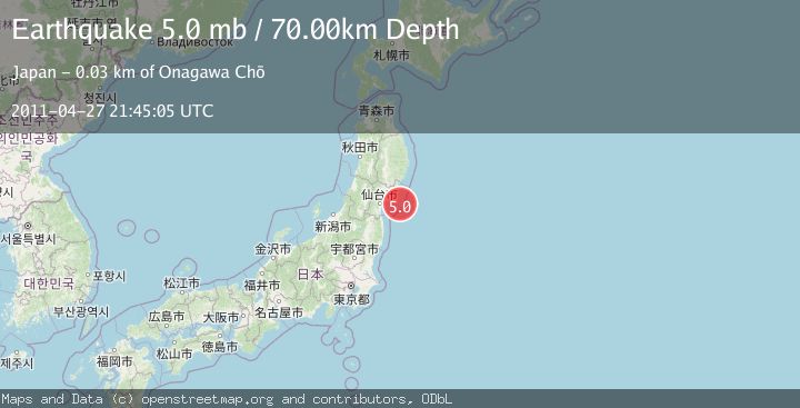 Map of NEAR EAST COAST OF HONSHU, JAPAN