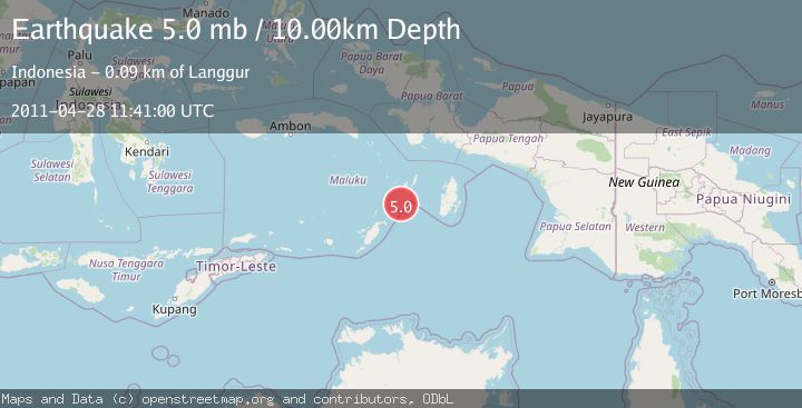 Map of KEP. TANIMBAR REGION, INDONESIA
