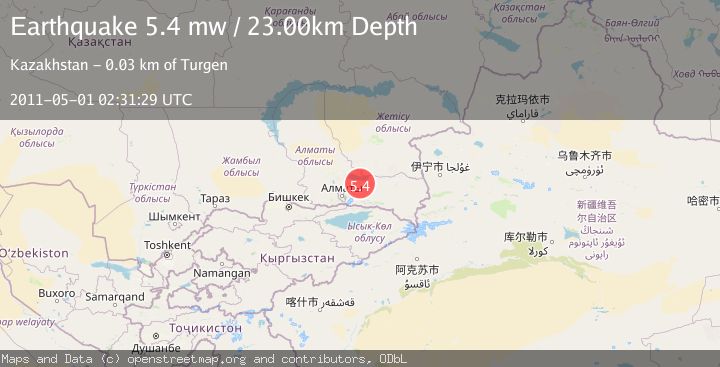 Map of EASTERN KAZAKHSTAN