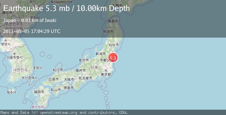 Map of EASTERN HONSHU, JAPAN