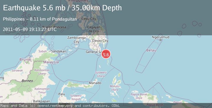 Map of MINDANAO, PHILIPPINES