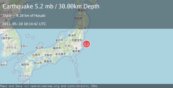 Map of NEAR EAST COAST OF HONSHU, JAPAN
