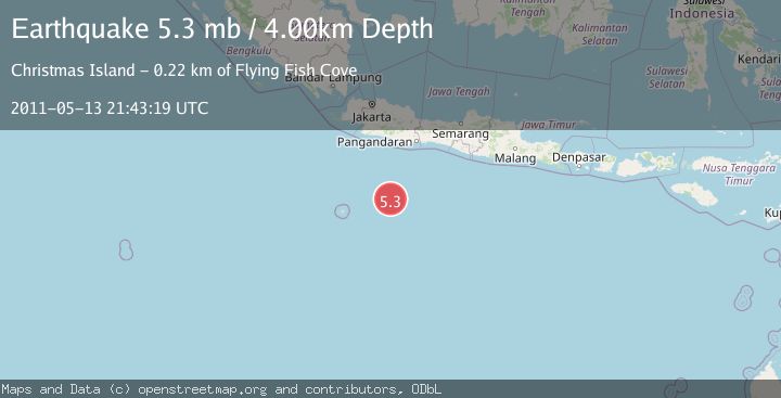 Map of SOUTH OF JAVA, INDONESIA