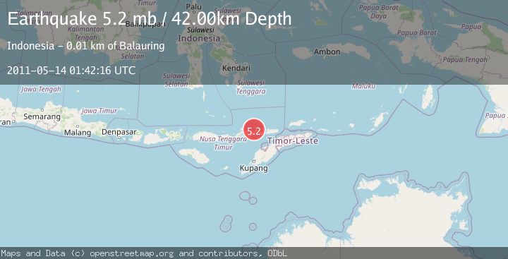 Map of FLORES REGION, INDONESIA